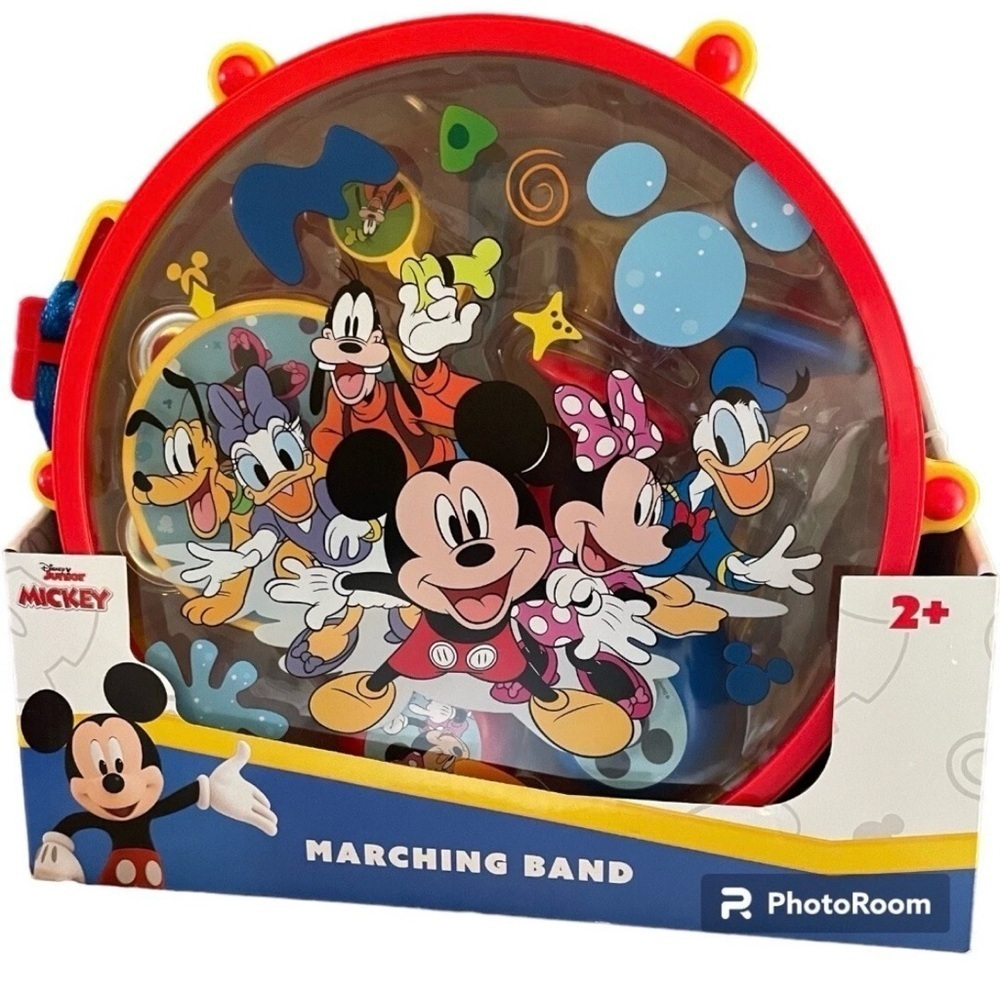 Disney Junior Mickey Mouse Toy 10 Piece Marching Band Red Drum Set New In Box